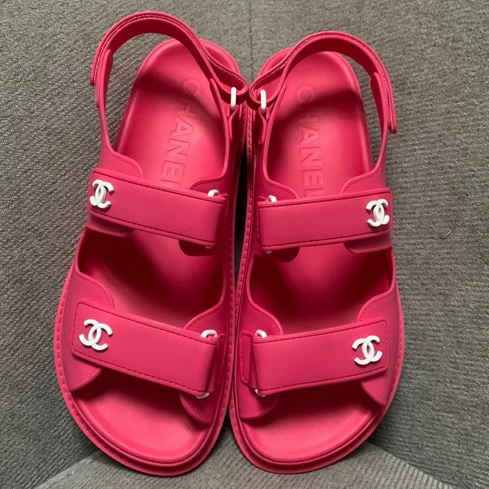 Chanel Dad Sandals Hot Barbie Pink - Picture 1 of 3